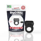Screaming O Charged Big O Ritz Rechargeable Vibrating Silicone Cockring Black - Royal Sins