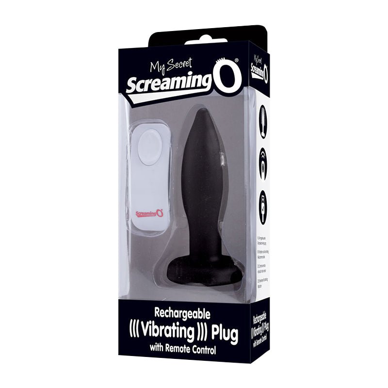 Screaming O My Secret Remote Vibrating Plug - Black - Royal Sins