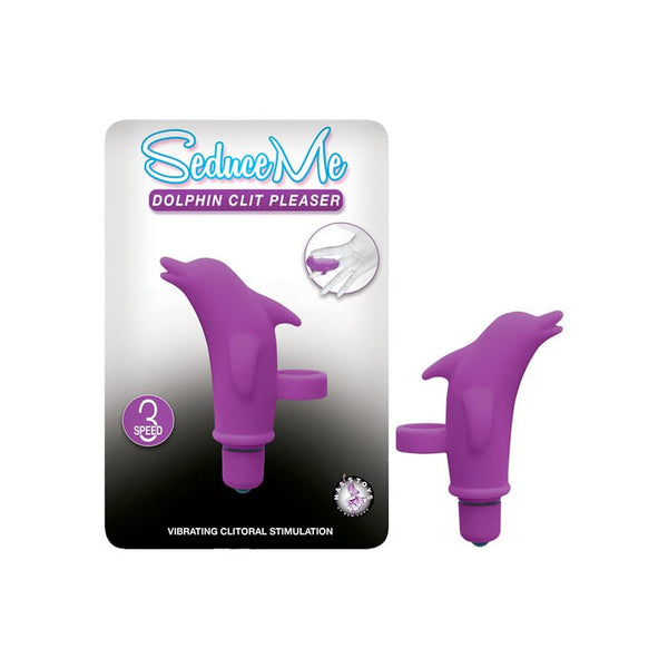 Seduce Me Dolphin Clit Pleaser 3 Speed Waterproof Purple - Royal Sins