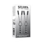 Selopa Beaded Nipple Clamps Stainless Steel Black Chrome - Royal Sins