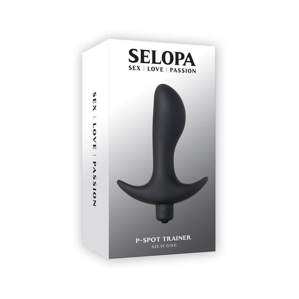 Selopa P - Spot Trainer Battery Operated Prostate Vibe Silicone Black - Royal Sins