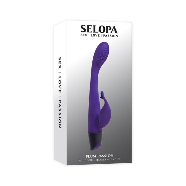 Selopa Plum Passion Rechargeable Dual Stim Silicone Purple - Royal Sins