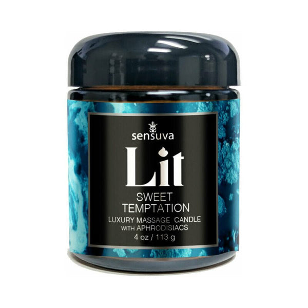 Sensuva Lit Sweet Temptation Luxury Massage Candle 4 oz. - Royal Sins