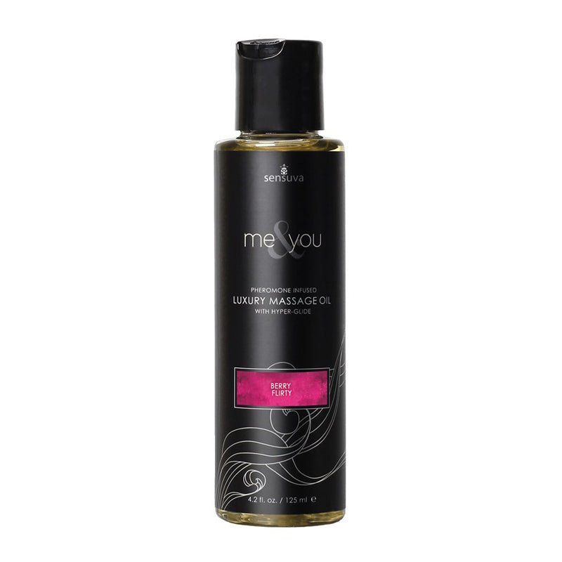 Sensuva Me & You Pheromone - Infused Luxury Massage Oil Berry Flirty 4.2 oz. - Royal Sins