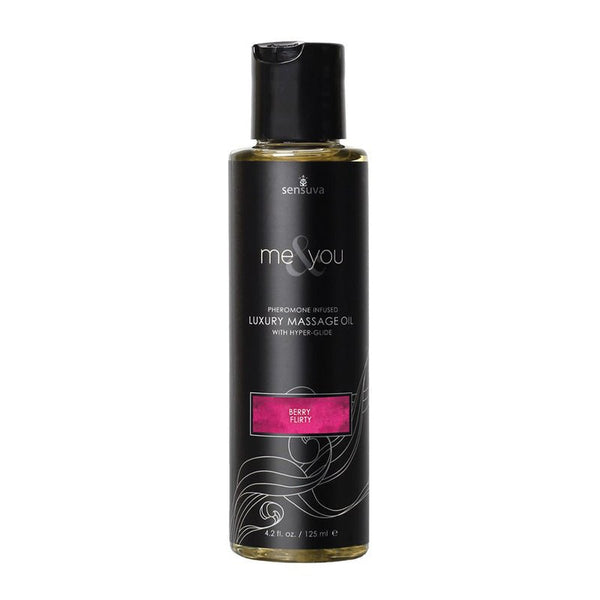 Sensuva Me & You Pheromone - Infused Luxury Massage Oil Berry Flirty 4.2 oz. - Royal Sins