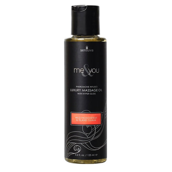 Sensuva Me & You Pheromone - Infused Luxury Massage Oil Passion Fruit Guava 4.2 oz. - Royal Sins
