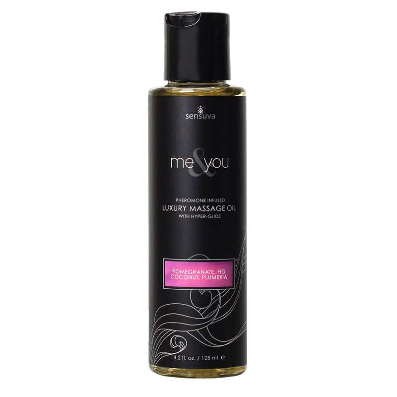 Sensuva Me & You Pheromone - Infused Luxury Massage Oil Pomegranate, Fig, Coconut, Plumeria 4.2 oz. - Royal Sins