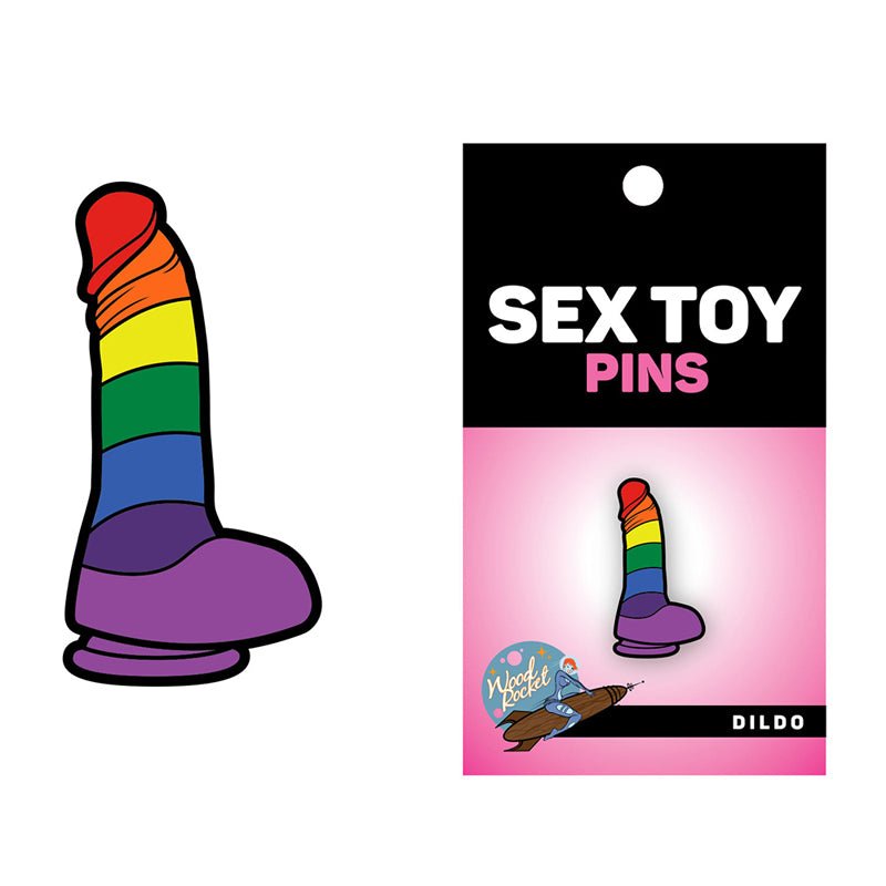 Sex Toy Pin Rainbow Dildo - Royal Sins