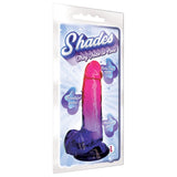 Shades Large 8in Jelly TPR Gradient Dong Pink and Plum - Royal Sins