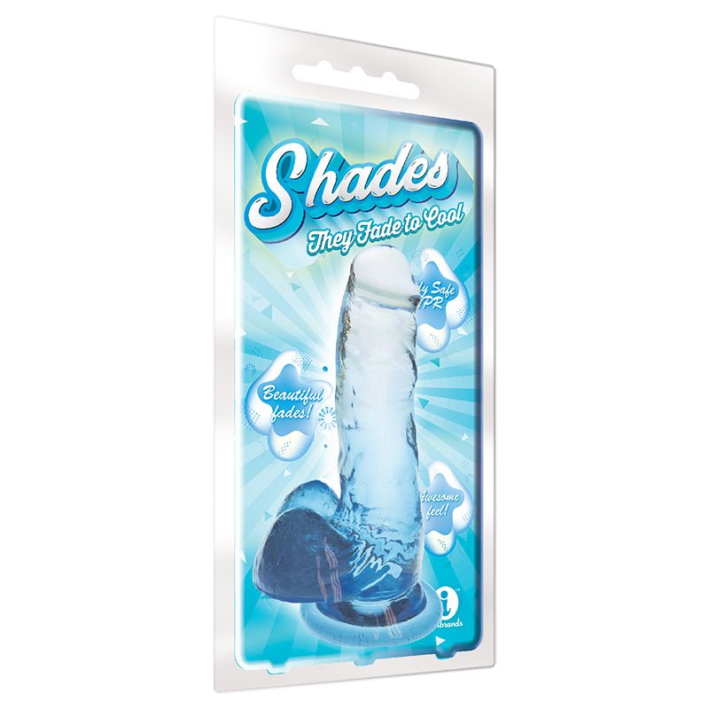 Shades Medium 7in Jelly TPR Gradient Dong Blue - Royal Sins