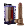 Shaft Model A: 8.5 in. Dual Density Silicone Dildo with Balls Oak - Royal Sins