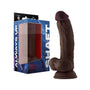 Shaft Model C: 7.5 in. Dual Density Silicone Dildo with Balls Mahogany - Royal Sins