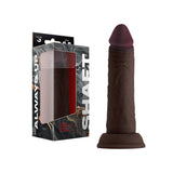 Shaft Model J: 6.5 in. Dual Density Silicone Dildo Mahogany - Royal Sins