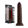 Shaft Model J: 7.5 in. Dual Density Silicone Dildo Mahogany - Royal Sins