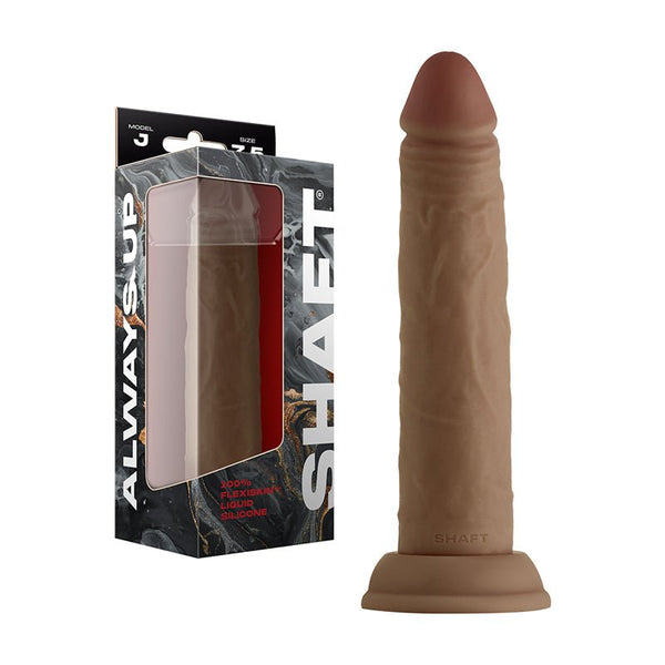 Shaft Model J: 7.5 in. Dual Density Silicone Dildo Oak - Royal Sins
