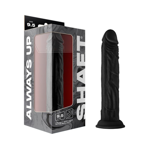 Shaft Model J 9.5 in. Liquid Silicone Dong Black - Royal Sins
