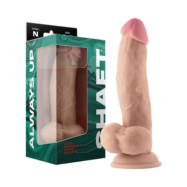 Shaft Model N: 8.5 in. Dual Density Silicone Dildo with Balls Pine - Royal Sins