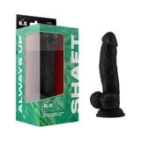 Shaft Model N 8.5 in. Liquid Silicone Dong with Balls Black - Royal Sins