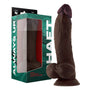 Shaft Model N: 9.5 in. Dual Density Silicone Dildo with Balls Mahogany - Royal Sins