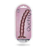 Shots Ouch! Beaded Silicone 8 in. G - Spot Dildo Rose Gold - Royal Sins