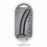 Shots Ouch! Smooth Silicone 7 in. G - Spot Dildo Gunmetal - Royal Sins