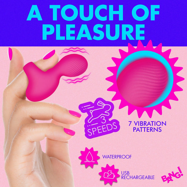 Silicone Finger Vibrator - Pink - Royal Sins