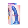 Simply Sweet 7 in. Metallic Silicone Dildo Blue - Royal Sins