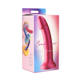 Simply Sweet 7 in. Metallic Silicone Dildo Pink - Royal Sins