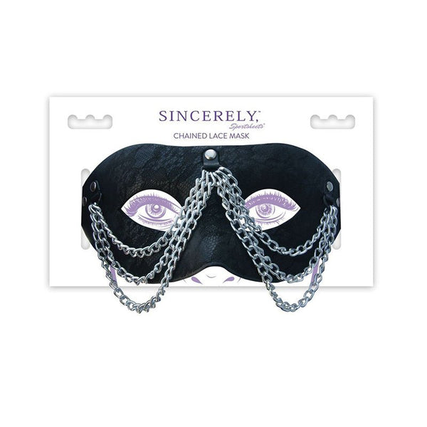 Sincerely, Sportsheets Chained Lace Mask - Royal Sins