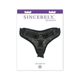 Sincerely, Sportsheets Lace Adjustable Strap - On Harness Black - Royal Sins