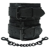 Sincerely, Sportsheets Lace Adjustable Wrist Cuffs with Removable Chain Black - Royal Sins