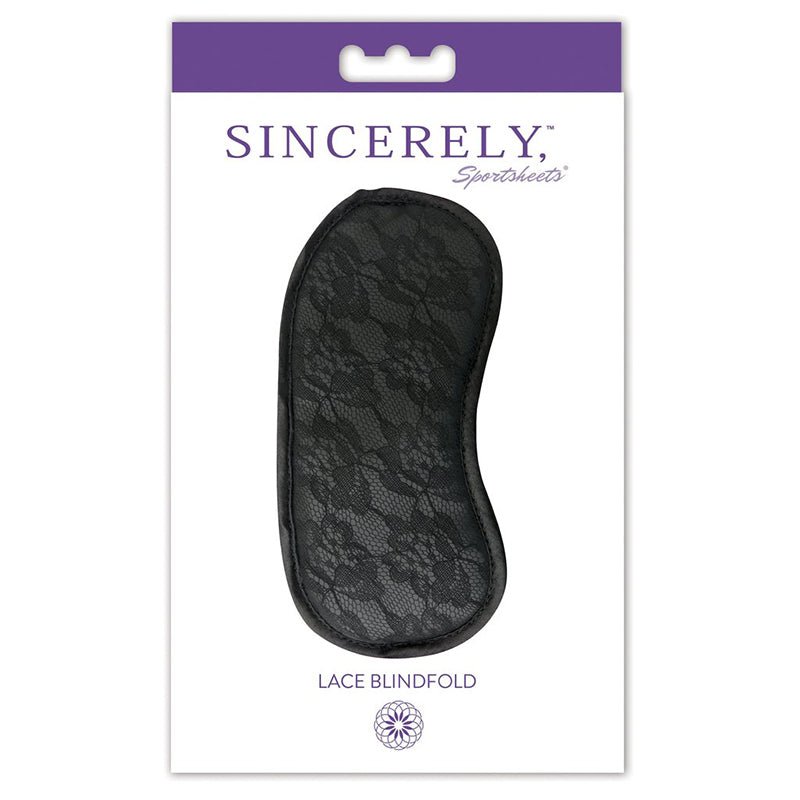 Sincerely, Sportsheets Lace Blindfold Black - Royal Sins