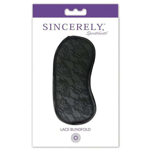 Sincerely, Sportsheets Lace Blindfold Black - Royal Sins