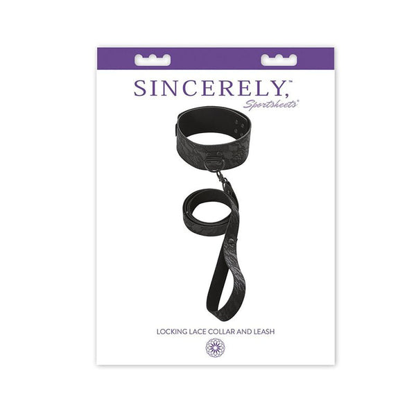 Sincerely, Sportsheets Lace Collar & Leash - Royal Sins