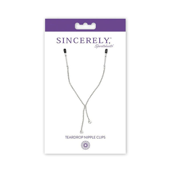 Sincerely, Sportsheets Teardrop Nipple Clips - Royal Sins