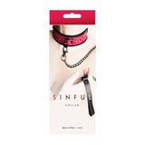 Sinful Vinyl Collar Pink - Royal Sins