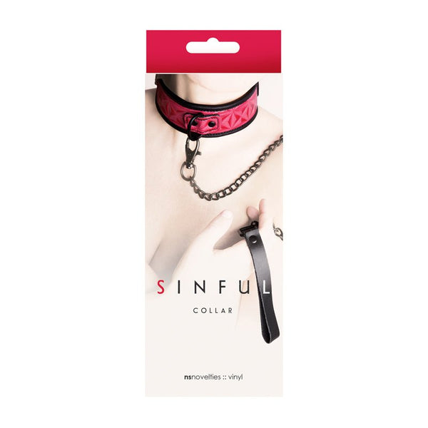 Sinful Vinyl Collar Pink - Royal Sins
