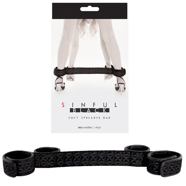 Sinful Vinyl Soft Spreader Bar Black - Royal Sins