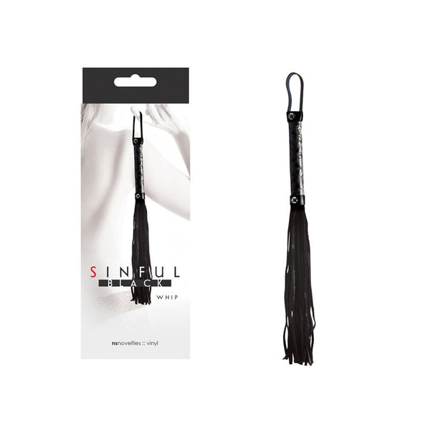 Sinful Vinyl Whip Black - Royal Sins
