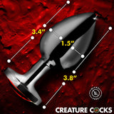Sinister Eye Red Eye Metal Butt Plug - Large - Royal Sins