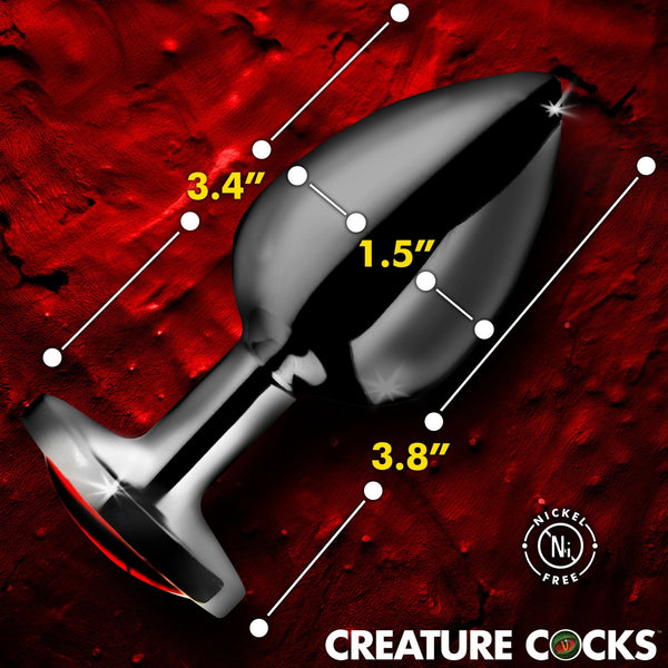 Sinister Eye Red Eye Metal Butt Plug - Large - Royal Sins