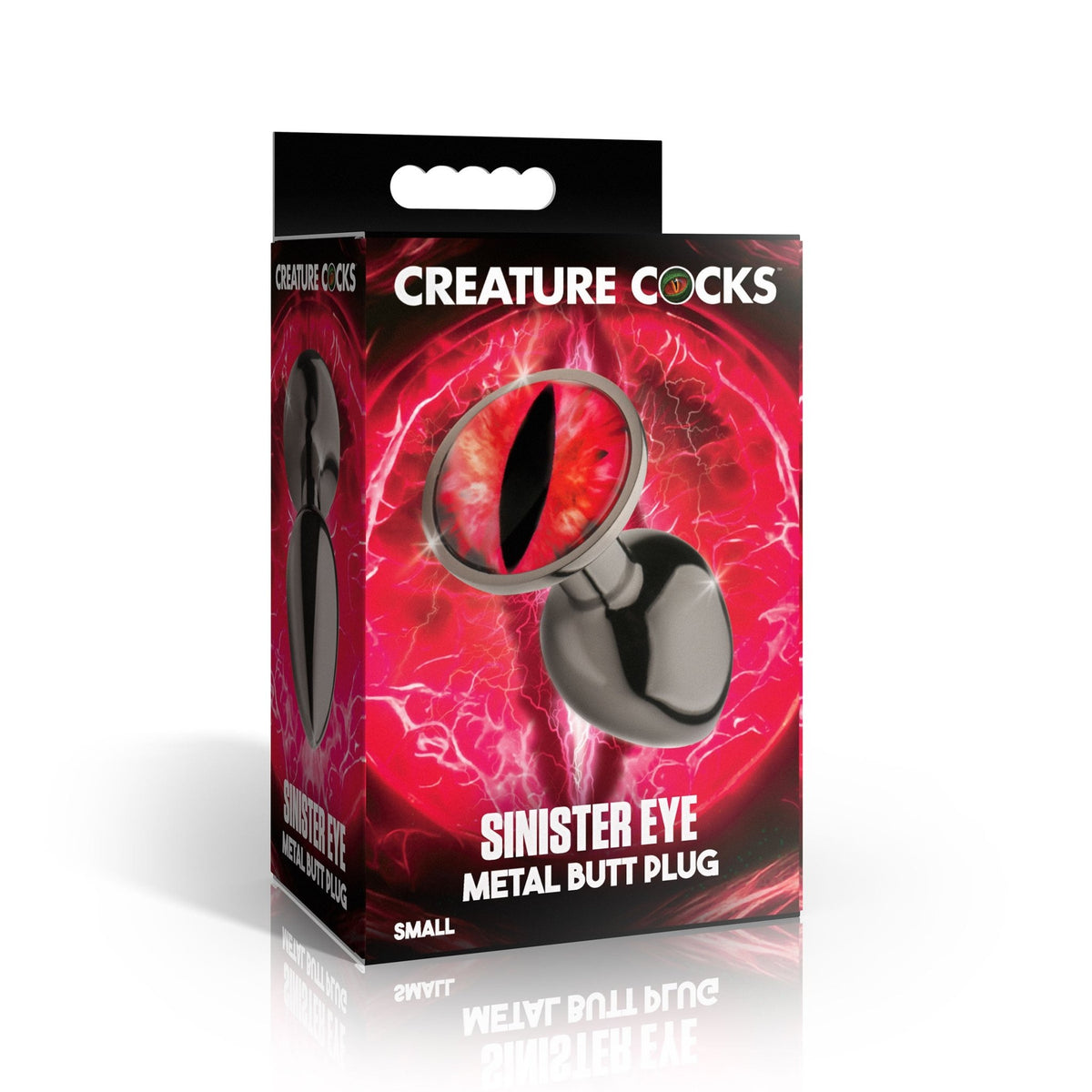 Sinister Eye Red Eye Metal Butt Plug - Small - Royal Sins