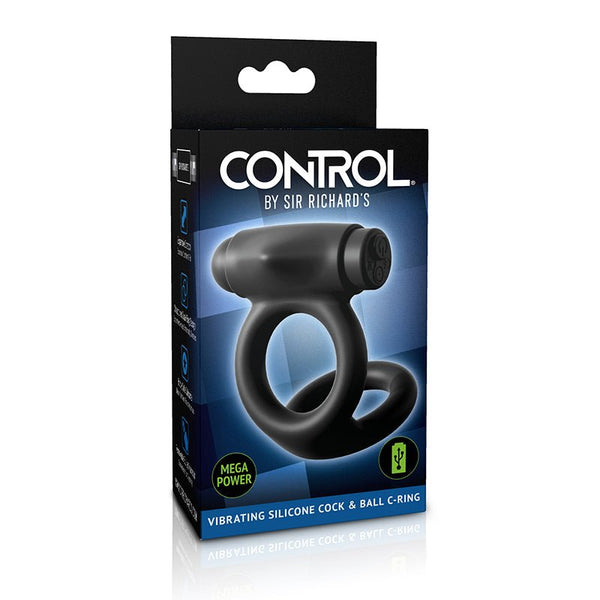 Sir Richard's Control Vibrating Silicone Cock & Ball C - Ring - Royal Sins