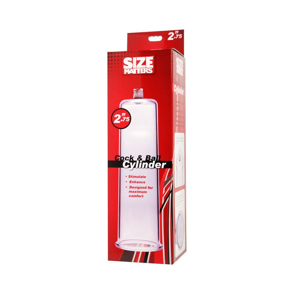 Size Matters Cock and Ball Cylinder 2.75 in. x 11 in. Clear - Royal Sins