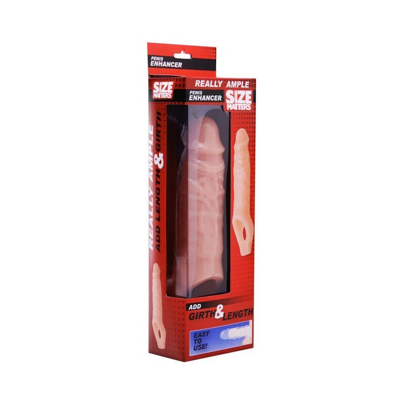 Size Matters Really Ample Penis Enhancer Sheath Beige - Royal Sins