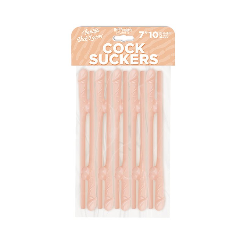Skins Pecker Straws Vanilla Lovers (10 - Pack) - Royal Sins