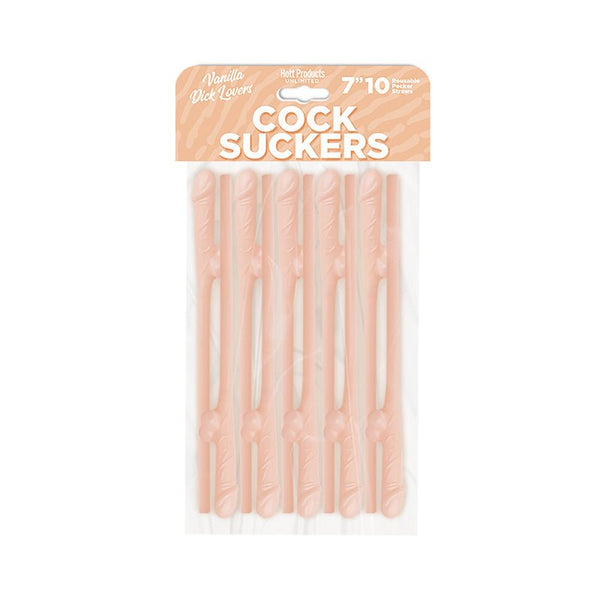 Skins Pecker Straws Vanilla Lovers (10 - Pack) - Royal Sins