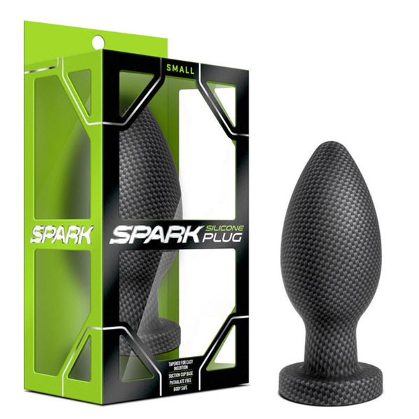 Spark Silicone Anal Plug Small Carbon Fiber - Royal Sins