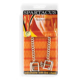 Spartacus Adjustable Press Nipple Clamps with Curbed Chain - Royal Sins