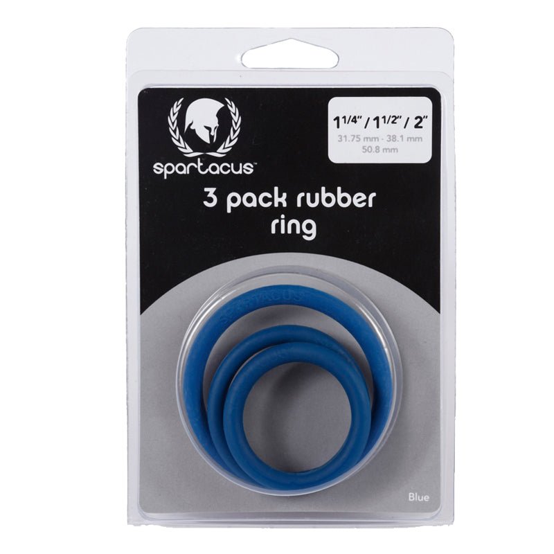 Spartacus Cock Ring Set (3 RubberRings/Blue) - Royal Sins